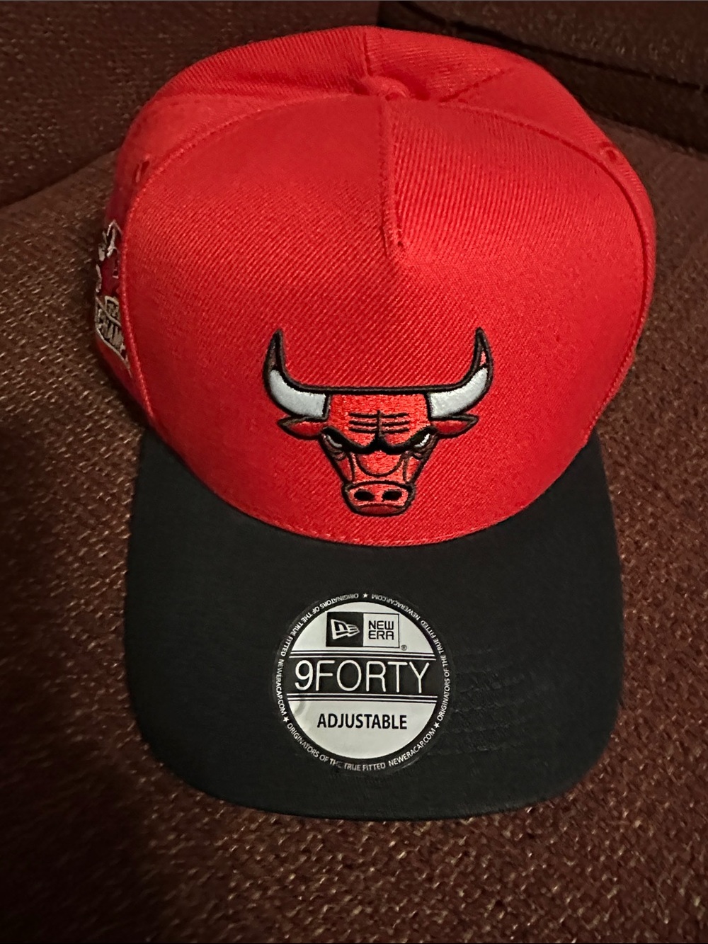 New Era Red and Black Chicago Bulls  9FORTY Adjustable Cap